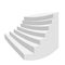 White stair. Staircase isolated, 3d stairway for interior staircases. Steps ladder architecture element vector collection