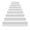 White stair template front view 3D isolated vector