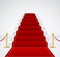 White Staircase and Red Carpet. Vector