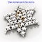white star of david with congratulations on service ending text in hebrew.poster baner