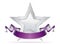 White star purple banner silver