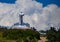 White Statue of Jesus Overlooking the City of Cusco