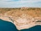 White steep cliffs on the island of Malta.