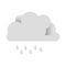 white sticker cloud with rain icon