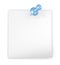 White sticky note.