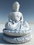 White Stone Buddha Statue