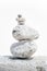 White Stone Zen Balance Contemplative Art Photography