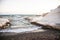 White stones beach near Limassol sunset time, Cyprus
