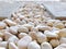 White Stones Scattered on The Terrace of The House