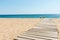 White stoney beach of Alicante.