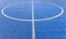 White Straight and circle line on Futsal field
