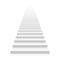 White straight staircase stretches to infinity