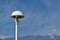 White street lamppost lamp against blue sky