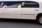 White stretch limousine