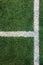 White Stripe Line with Corner Point on The Green Soccer Field from Top View used as Template