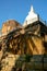 White stupa on the top of the rock in Isurumuniya, Anuradhapura, Sri Lanka