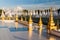 White stupas around Sandamuni (Sandamani or Sandar Mu Ni) pagoda in Mandalay, Myanm