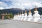 White stupas in China