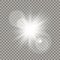 White sun lens flare effect