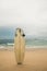 White Surfboard on beach