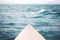 White surfboard on the sea,