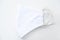 White surgical mask personal protective equipment with protec coronavirus