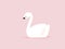 White swan, illustration, vector