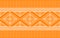 White Symmetry Geometric Native or Tribal Seamless Pattern on Orange Background