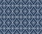White Symmetry Geometric Tribe or Ethnic Seamless Pattern on Blue Background