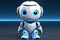 White system AI chat bot, 3Drender, cute robot design