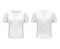 White T-shirt Front Back Template Realistic 3d Vector illustration