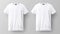 White t-shirt mockup hanging realistic, template design