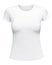 White T-shirt mockup women front used as design template. Tee Shirt female blank  on white