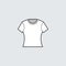 White t-shirt short sleeve icon - slim fit or woman shirt