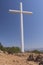 White tall cross on a hill northern San Diego