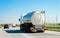 White Tanker storage truck on the asphalt highway Business industrial concept
