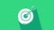 White Target icon isolated on green background. Investment target icon. Successful business concept. Cash or Money sign