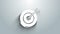 White Target icon isolated on grey background. Investment target icon. Successful business concept. Cash or Money sign