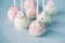 White tasty cake pops.