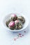 White tea balls with lychee flower