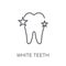 White teeth linear icon. Modern outline White teeth logo concept