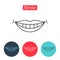 White teeth smile icon.