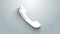 White Telephone handset icon isolated on grey background. Phone sign. 4K Video motion graphic animation