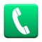 White telephone icon on green hotline button