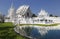 White Temple Exterior Wat Rong Khun Buddhist Complex Thailand