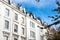 White Terraced Houses in London, UK, in Autumn