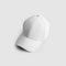 White textile hat template with visor, with realistic shadows, top view, for presentation of design, pattern