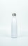 White thermos bottle with sport design on white background