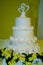 White Tiered Cake with Roses