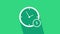 White Time is money icon isolated on green background. Money is time. Effective time management. Convert time to money